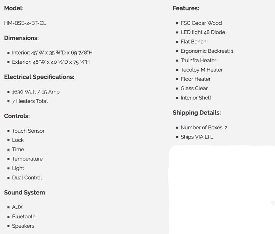 Health Mate Renew II Infrared Sauna