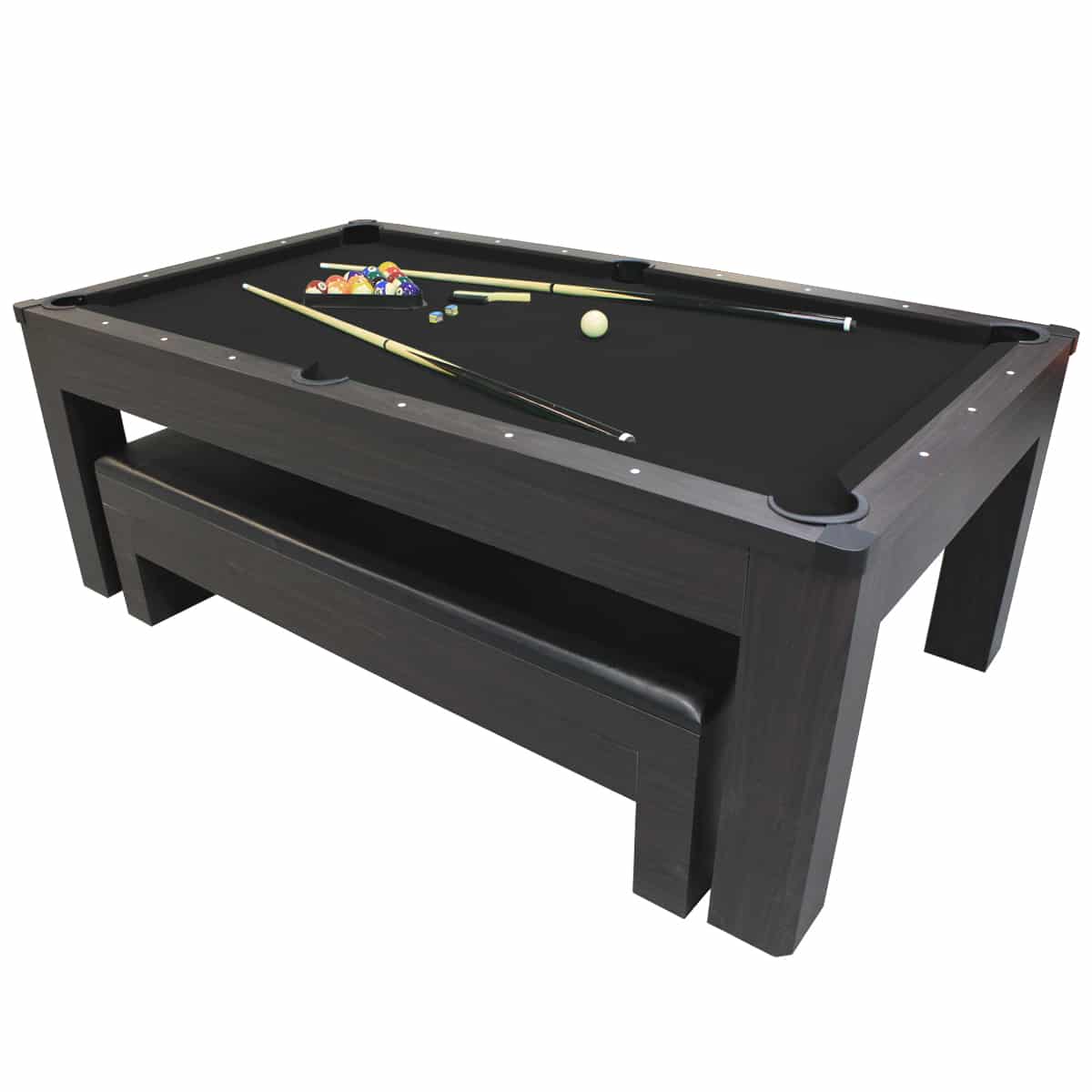 New York Nights 7ft Pool Table Set With Benches 