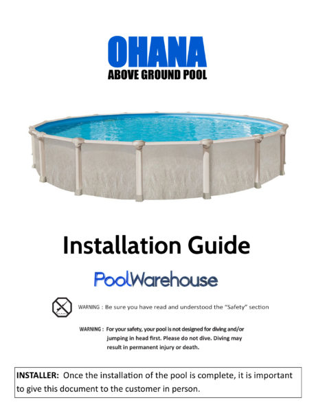 Ohana Round Above Ground Pool Installation Guide