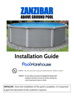  Zanzibar Above Ground Pool Installation Guide