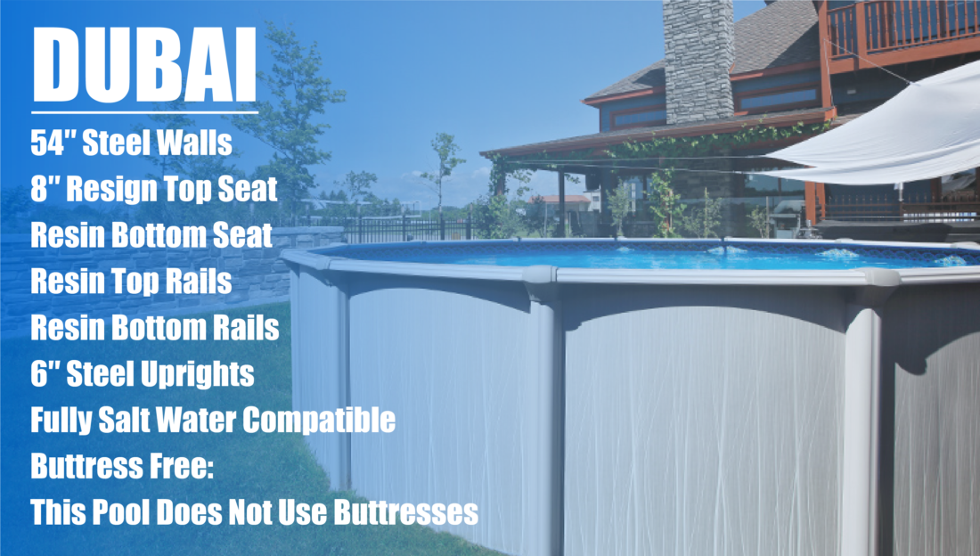 33' Round 54" Deep Dubai Above Ground Pool Kit