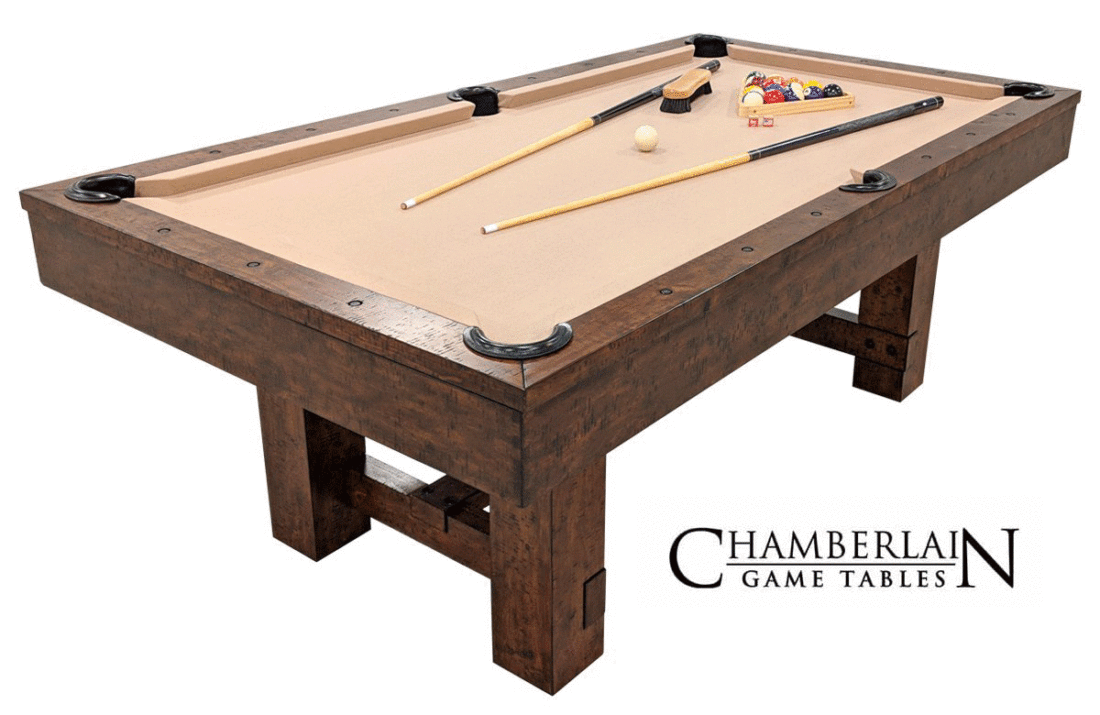 Nashville Nights Handcrafted Distressed Wood 8 Ft Pool Table