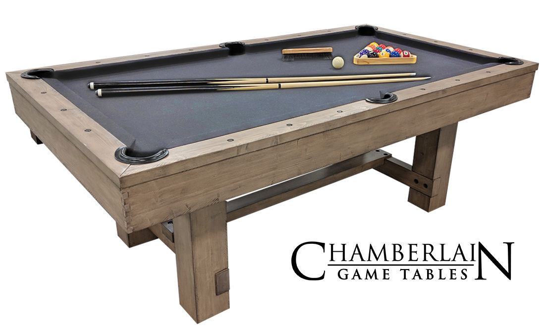 Smoky Mountain Nights Handcrafted Distressed Wood 8 Ft Pool Table