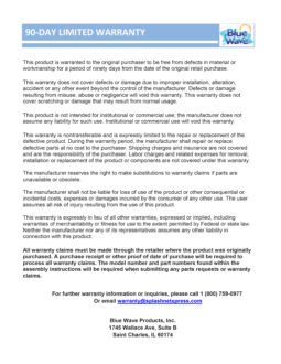 Blue Wave 90-Day Warranty