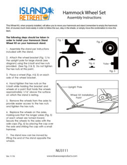 Island Retreat Hammock Wheel Set Manual