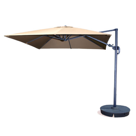 Santorini II 10-ft Square Cantilever Umbrella in Sunbrella Acrylic
