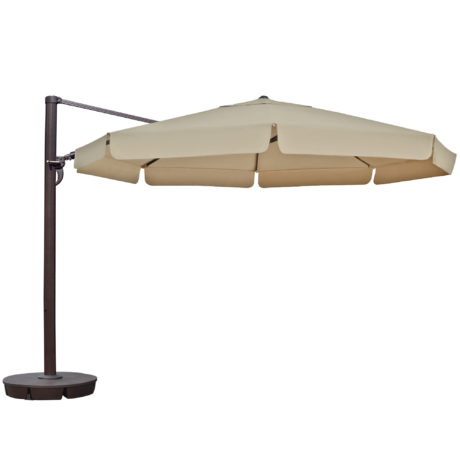Victoria 13-ft Octagonal Cantilever Patio Umbrella with Valance in Sunbrella Acrylic