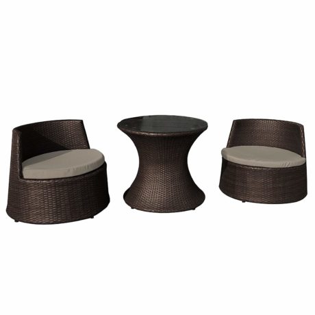 Oasis 3 Piece Outdoor Wicker Chat Set