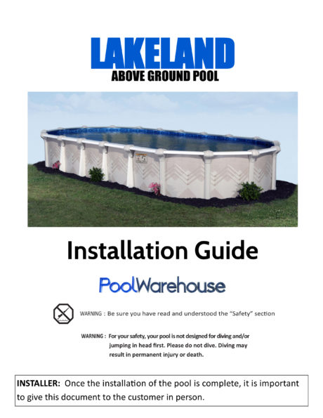Lakeland Oval Above Ground Pool Installation Guide