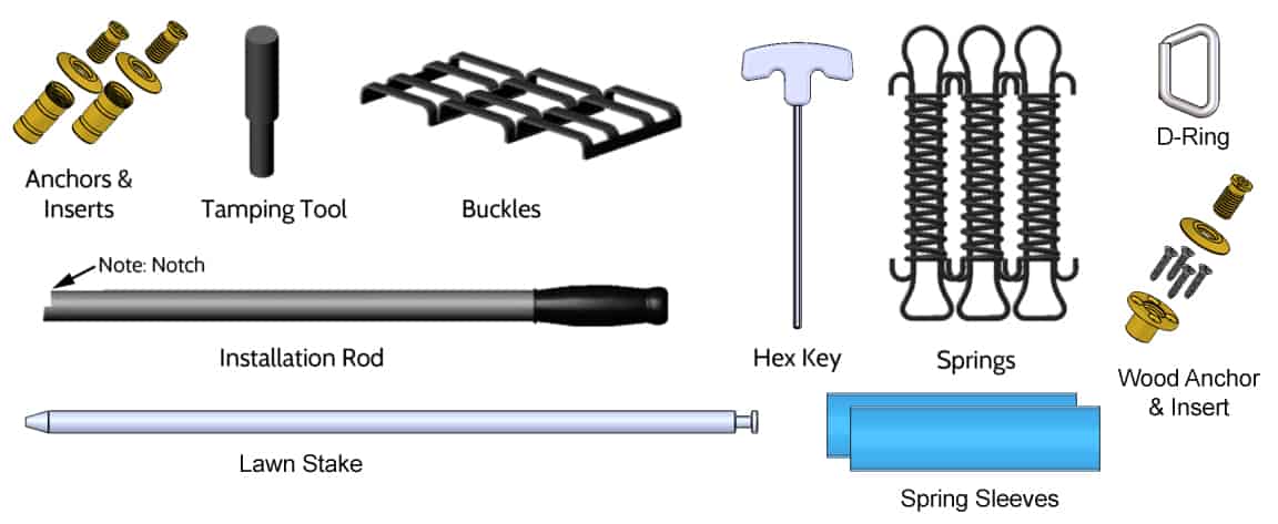 Instructions for installing a safe roof for swimming pools