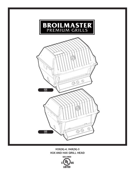 Broilmaster H3 Series Gas Grill Manual