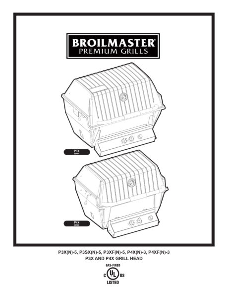 Broilmaster P-Series Super Premium Gas Grill Manual