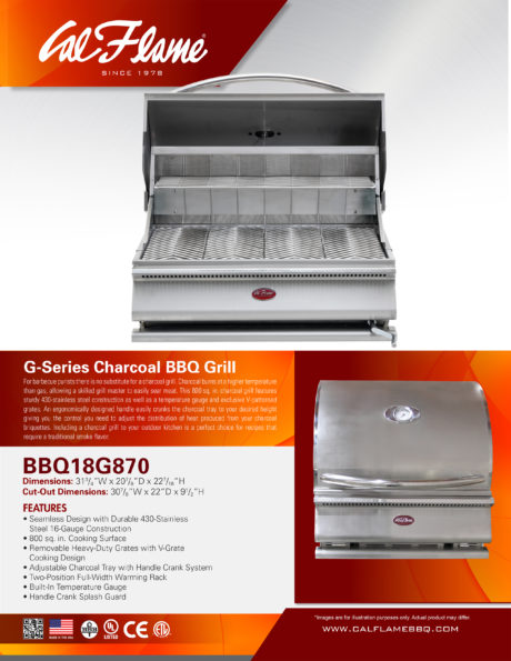 Cal Flame G Series Built-In Charcoal Grill Brochure