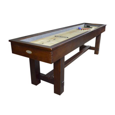 The Imperial 9' Antique Walnut Shuffleboard Table